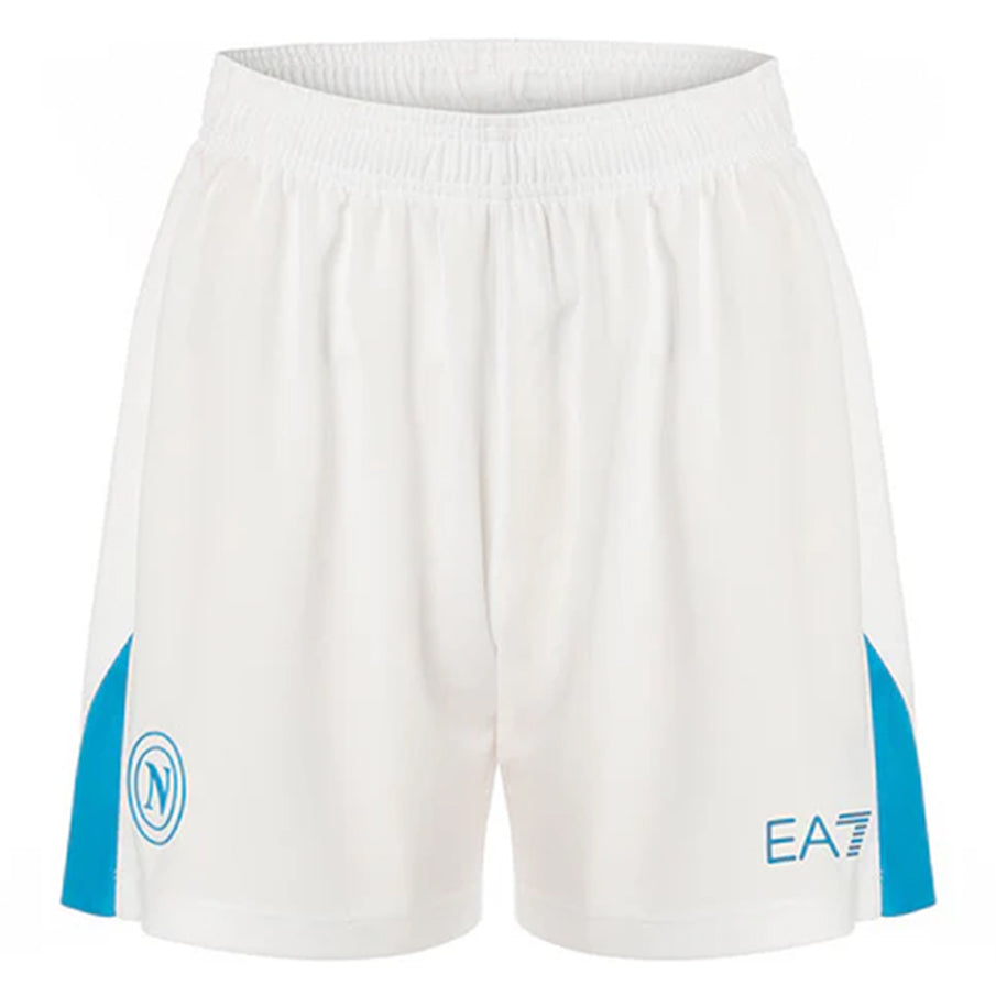 SSC Napoli EA7 Emporio Armani Heren Thuisshort EASSCN25G13-WHITE-AZZURO