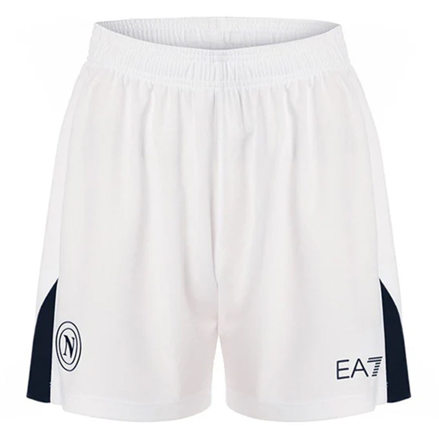SSC Napoli EA7 Emporio Armani Heren Uit Short EASSCN25G13-WIT-BLAUW