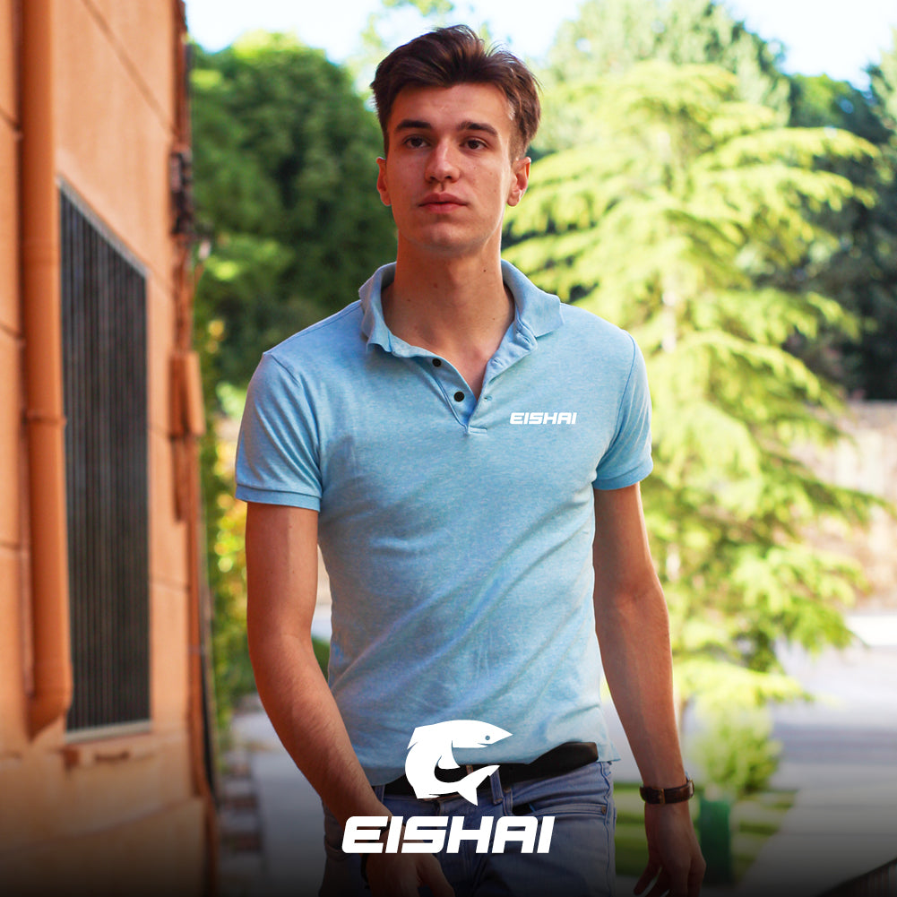 EISHAI "Mare" poloshirt voor heren, zwart