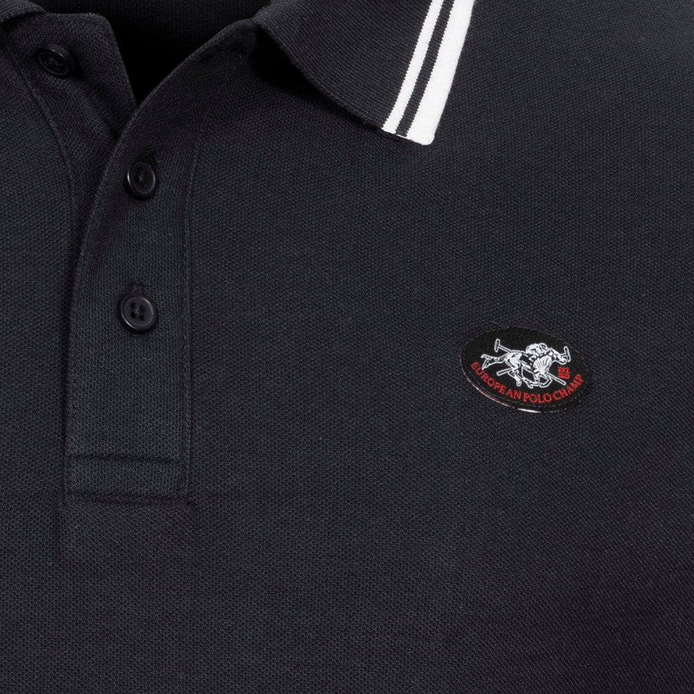 EUROPEAN POLO CHAMP herenpoloshirt EPCPOLOS-ZWART