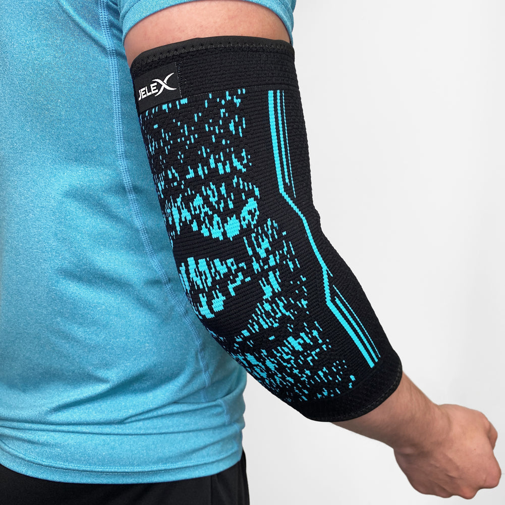 JELEX Elbow Compressieband elleboogbandage zwart blauw