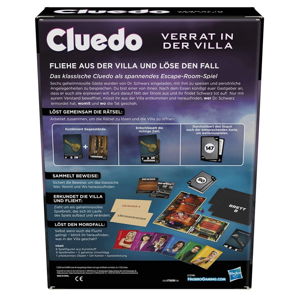 Cluedo: Verraad in de villa - spel van Hasbro F5699100