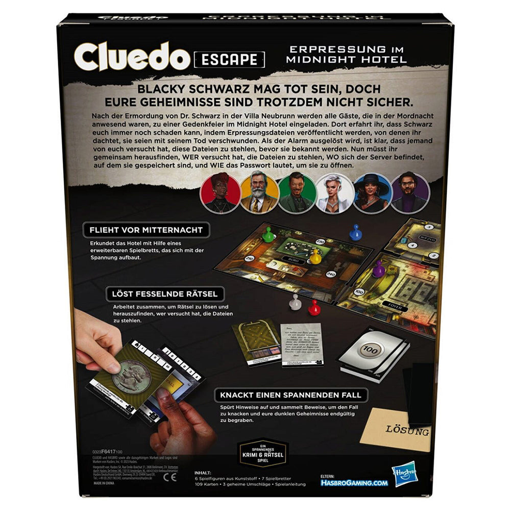 Cluedo: Chantage in het Midnight Hotel - Spel van Hasbro F64171