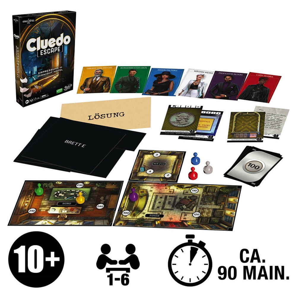 Cluedo: Chantage in het Midnight Hotel - Spel van Hasbro F64171