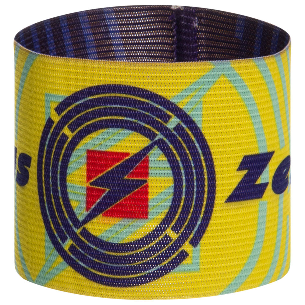 Zeus Double face kapiteinsband Navy geel