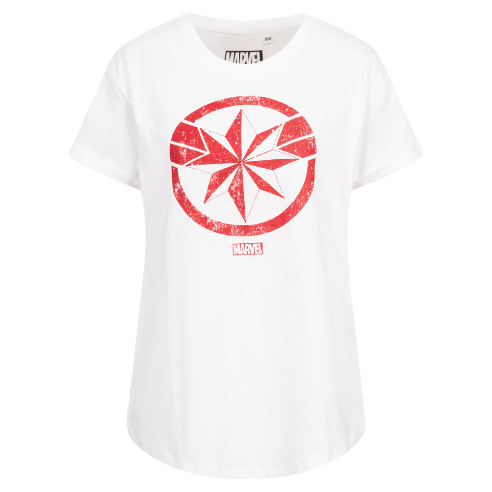 Marvel Endgame Captain Marvel Dames T-shirt FBLTS422WHT