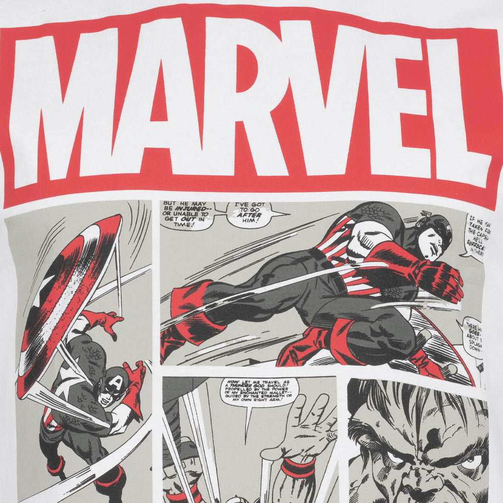 MARVEL Heroes Comics Heren T-shirt FBMTS301WHT
