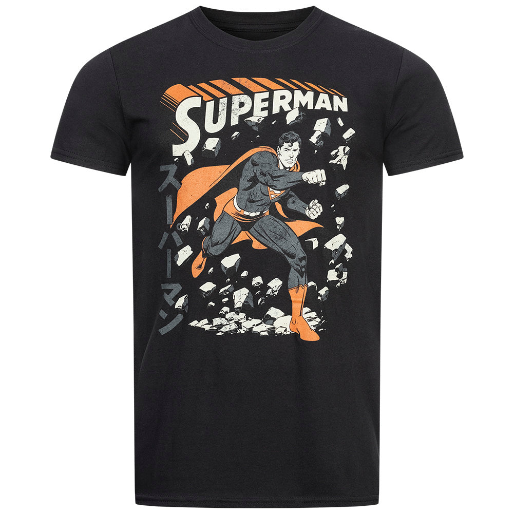 SUPERMAN DC COMICS Japan Heren T-shirt FBMTS796BLK