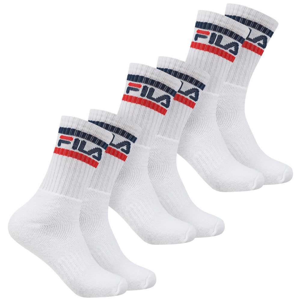 FILA Unisex Sportsokken "Falk" 3 paar wit FS24T001-100-White