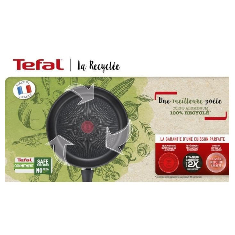 Tefal Koekenpan, gerecycled aluminium, antiaanbaklaag 22 cm G2870302