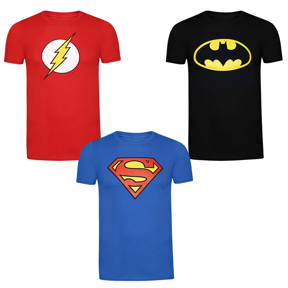 DC COMICS Superman Batman Flash Kinder T-Shirt 3-pack GBBTS133MUL