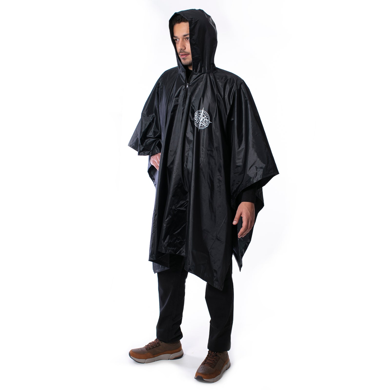 GOGLAND Â® Monsun Regenponcho zwart