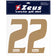 Zeus Strijknummer set 1-22 25 cm senior goud – Eén maat voor iedereen