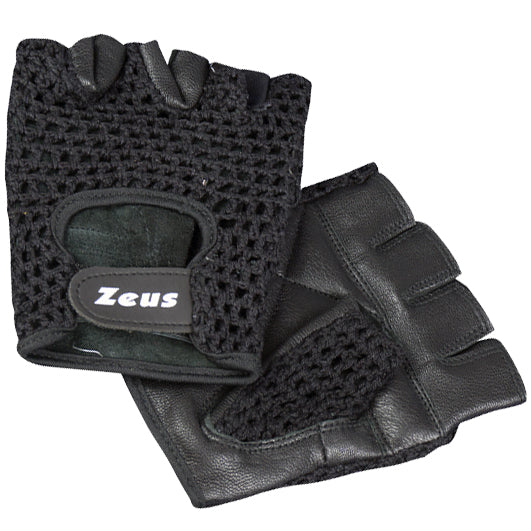 Zeus Rete Fitness Gewichthefhandschoenen Leer Korte Vingers
