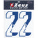 Zeus Strijknummer set 1-22 25 cm senior helft royal blue – Eén maat voor iedereen