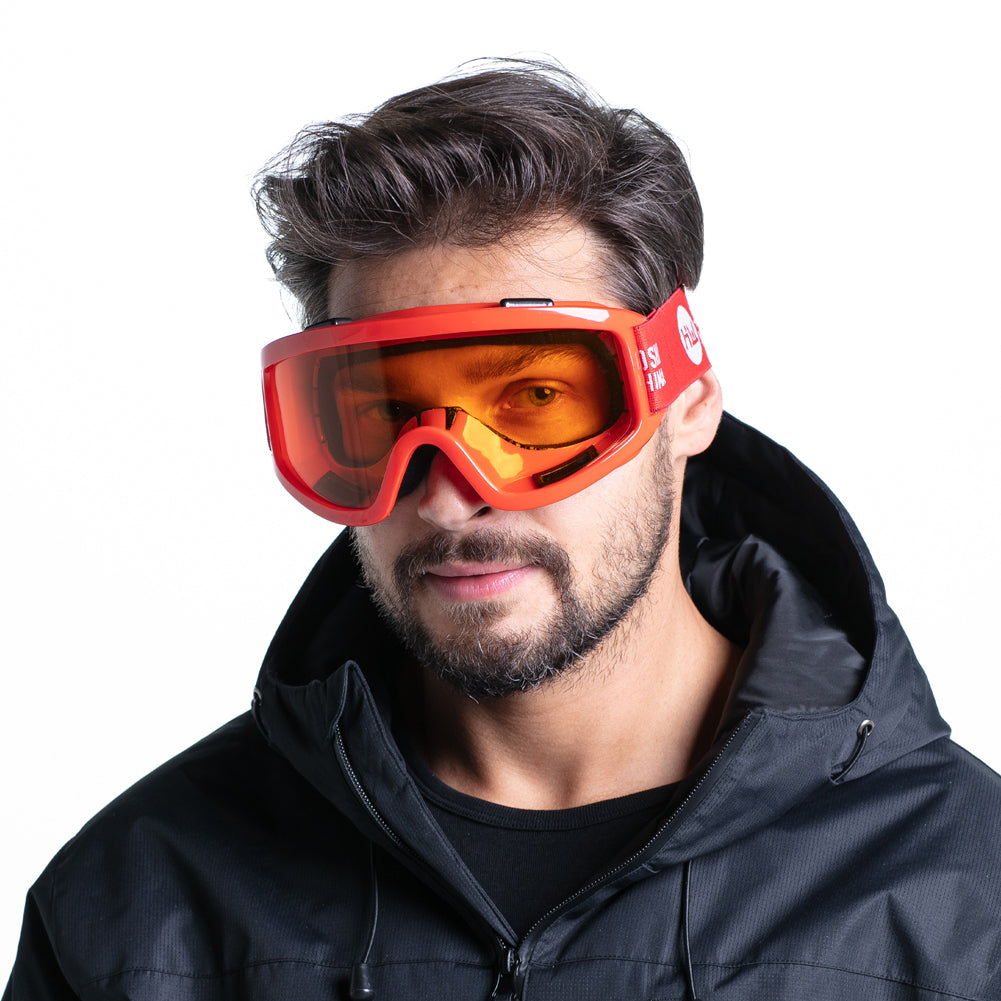 HIDETOSHI WAKASHIMA "Higashi" Unisex skibril snowboardbril rood