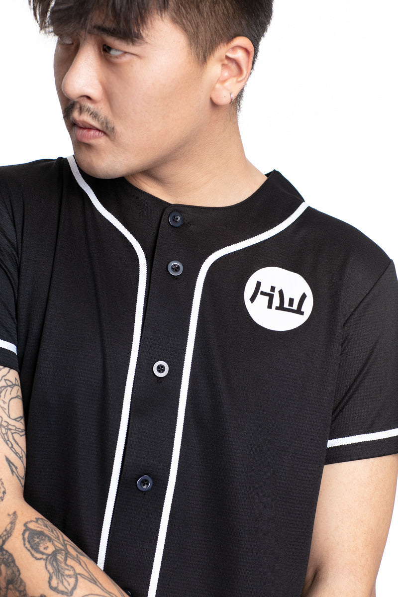 HIDETOSHI WAKASHIMA "BC Kiyota" Honkbalshirt voor heren zwart