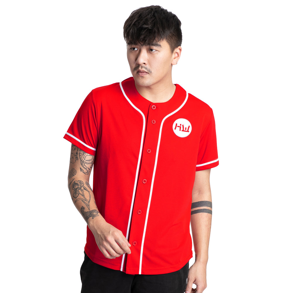 HIDETOSHI WAKASHIMA "BC Kiyota" Honkbalshirt rood voor heren