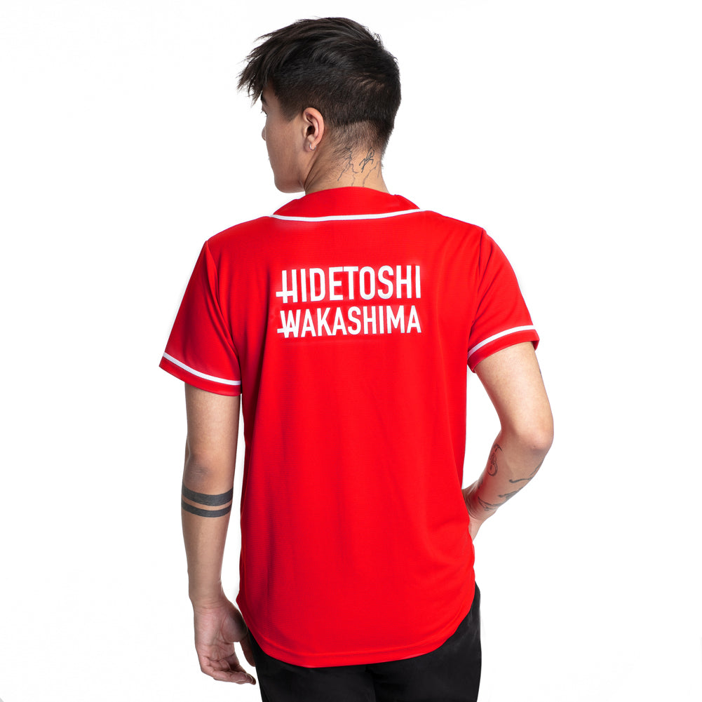 HIDETOSHI WAKASHIMA "BC Kiyota" Honkbalshirt rood voor heren