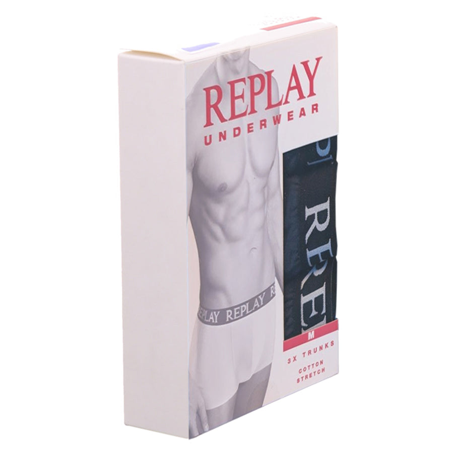 REPLAY Basic Cuff Logo Heren Boxershorts 3-pack I101102-N174