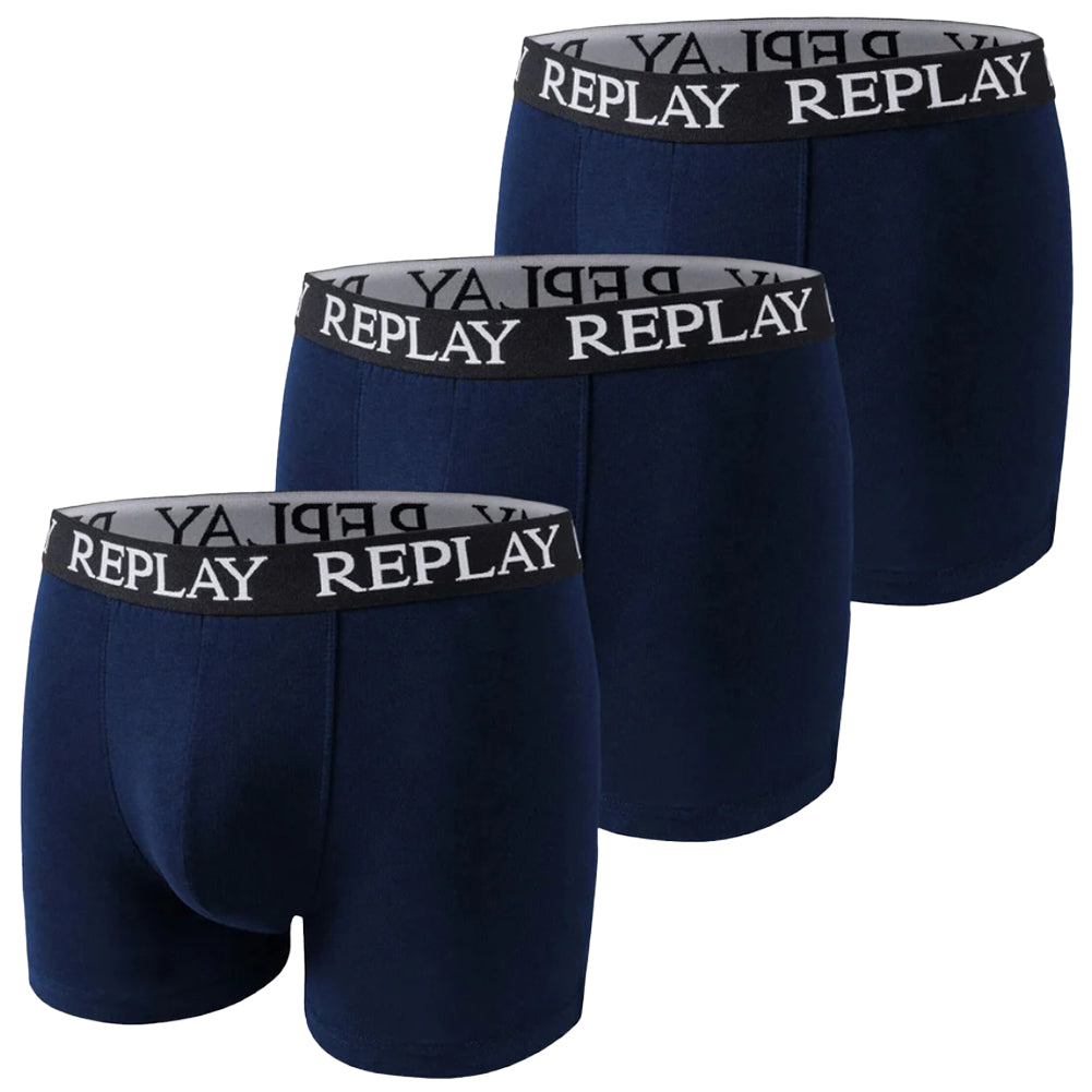 REPLAY Basic Cuff Logo Heren Boxershorts 3-pack I101102-N188