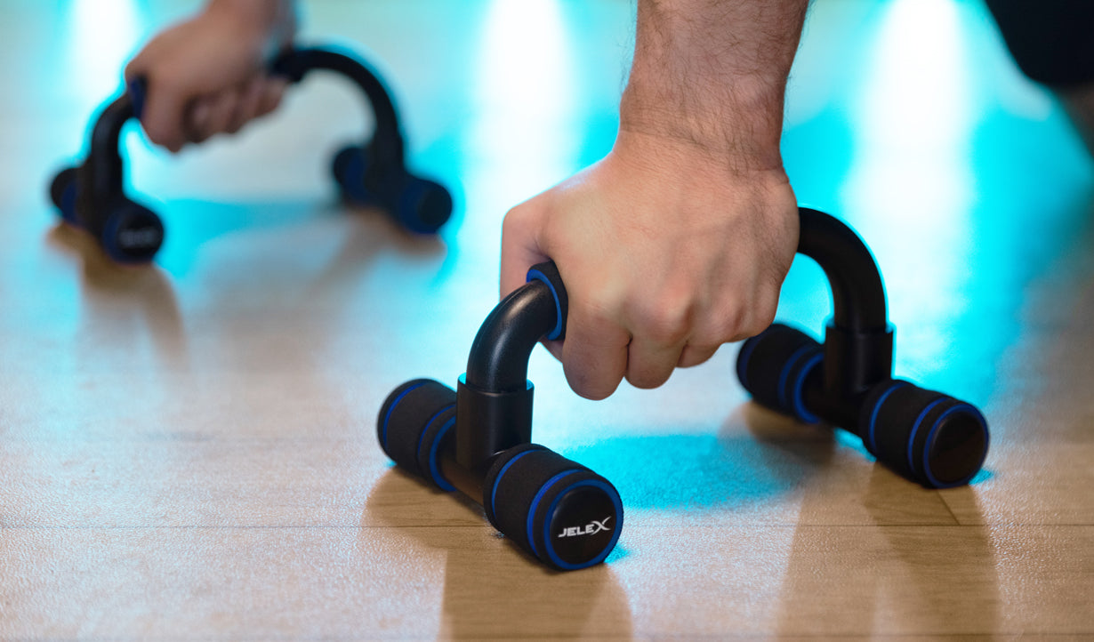 JELEX Gain Hard Push Up Bar Push Up Bars Opdruksteunen zwart blauw