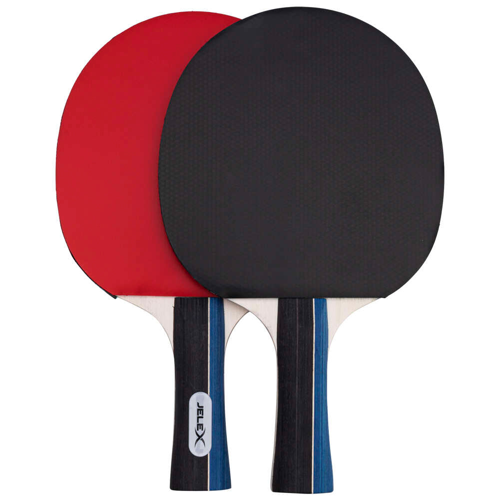 JELEX Sidespin Tafeltennisbatjes set van 4 met 8 balletjes