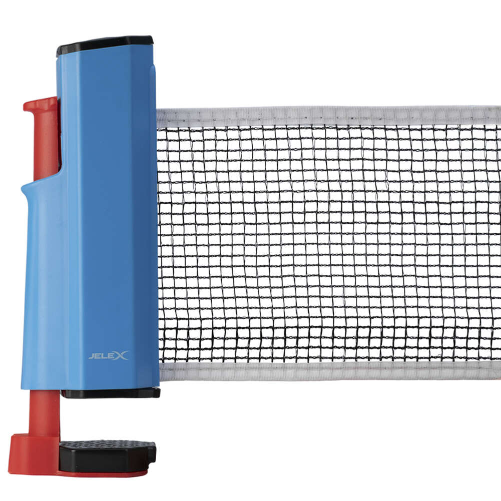JELEX Roll Up Verstelbaar Tafeltennisnet blauw
