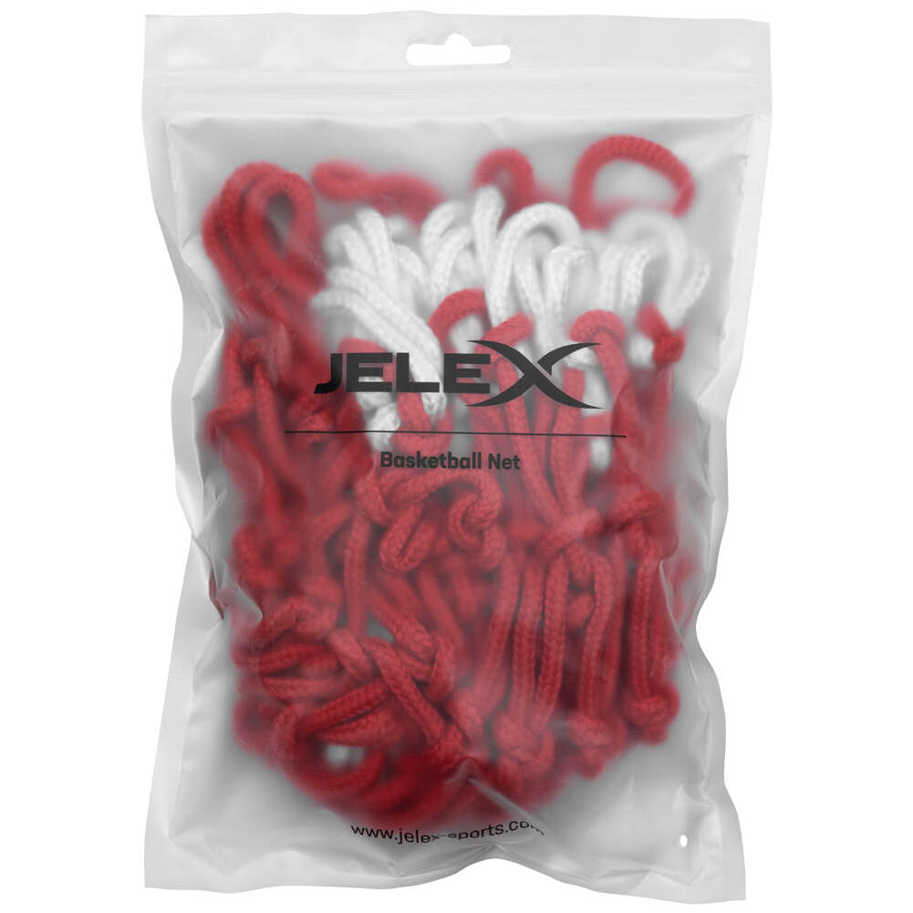 JELEX Classic Basketbalnet wit-rood
