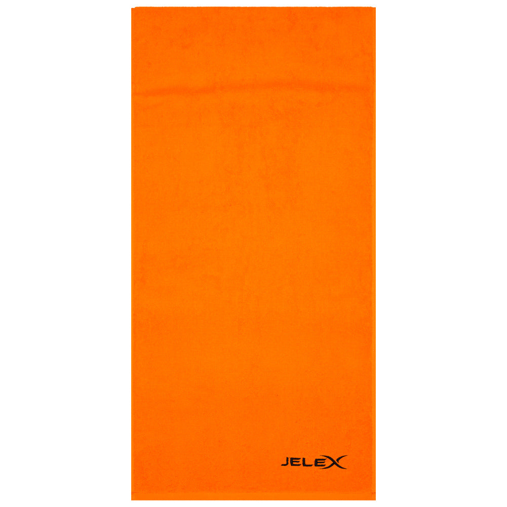 JELEX "100FIT" Fitnesshanddoek met ritsvak oranje
