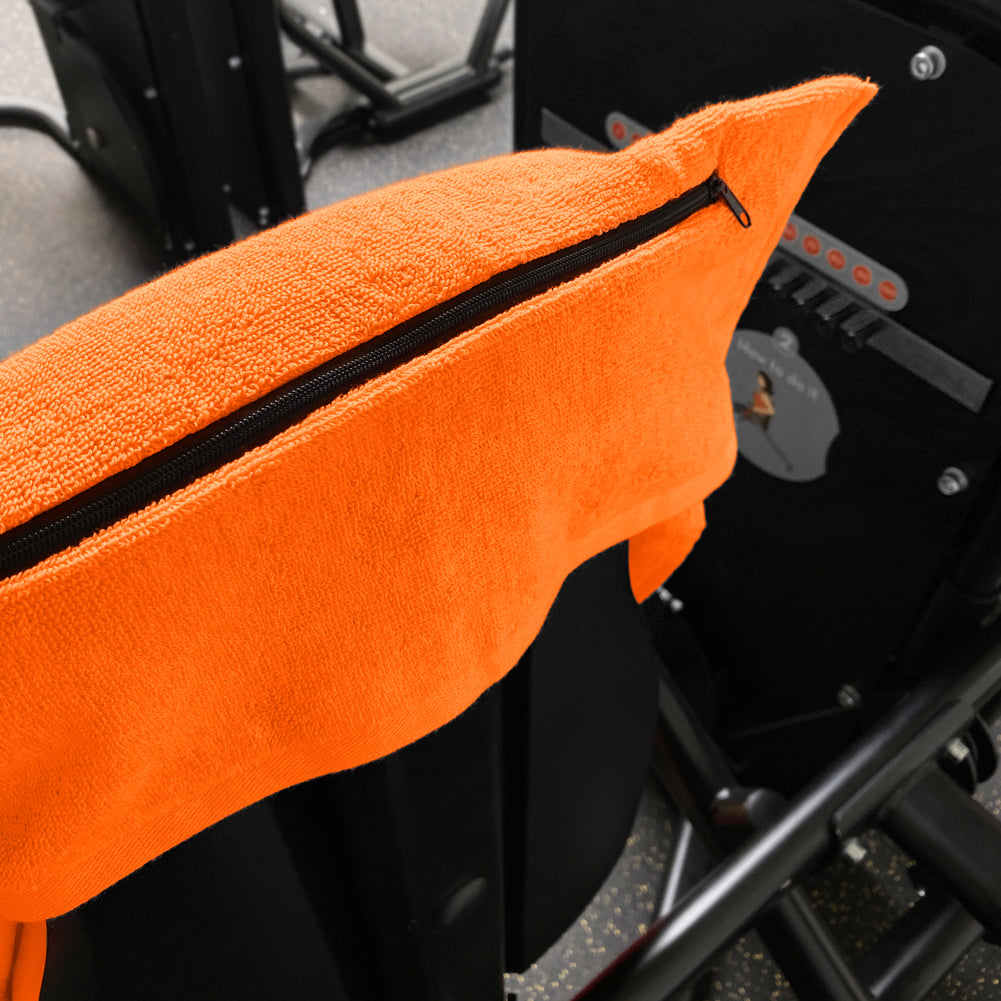 JELEX "100FIT" Fitnesshanddoek met ritsvak oranje