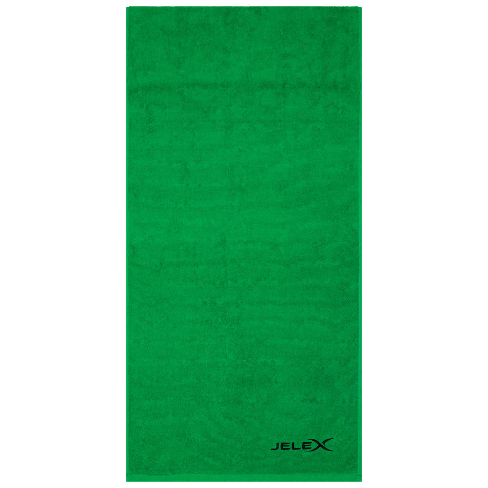 JELEX "100FIT" Fitnesshanddoek met ritsvak groen
