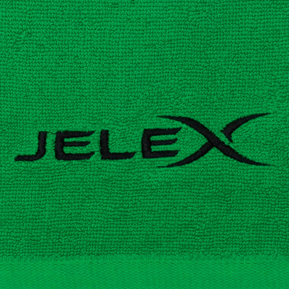 JELEX "100FIT" Fitnesshanddoek met ritsvak groen