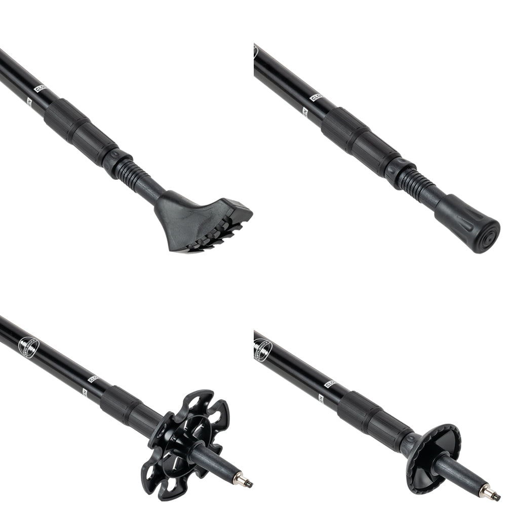 JELEX Nordic Walking stokken met kurk handvatten zwart