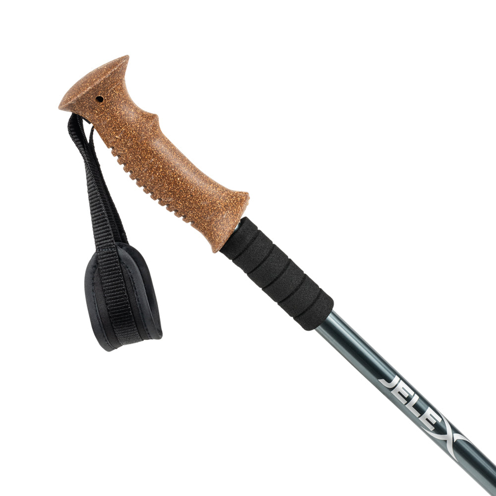JELEX Nordic Walkingstokken met kurken handvatten marine