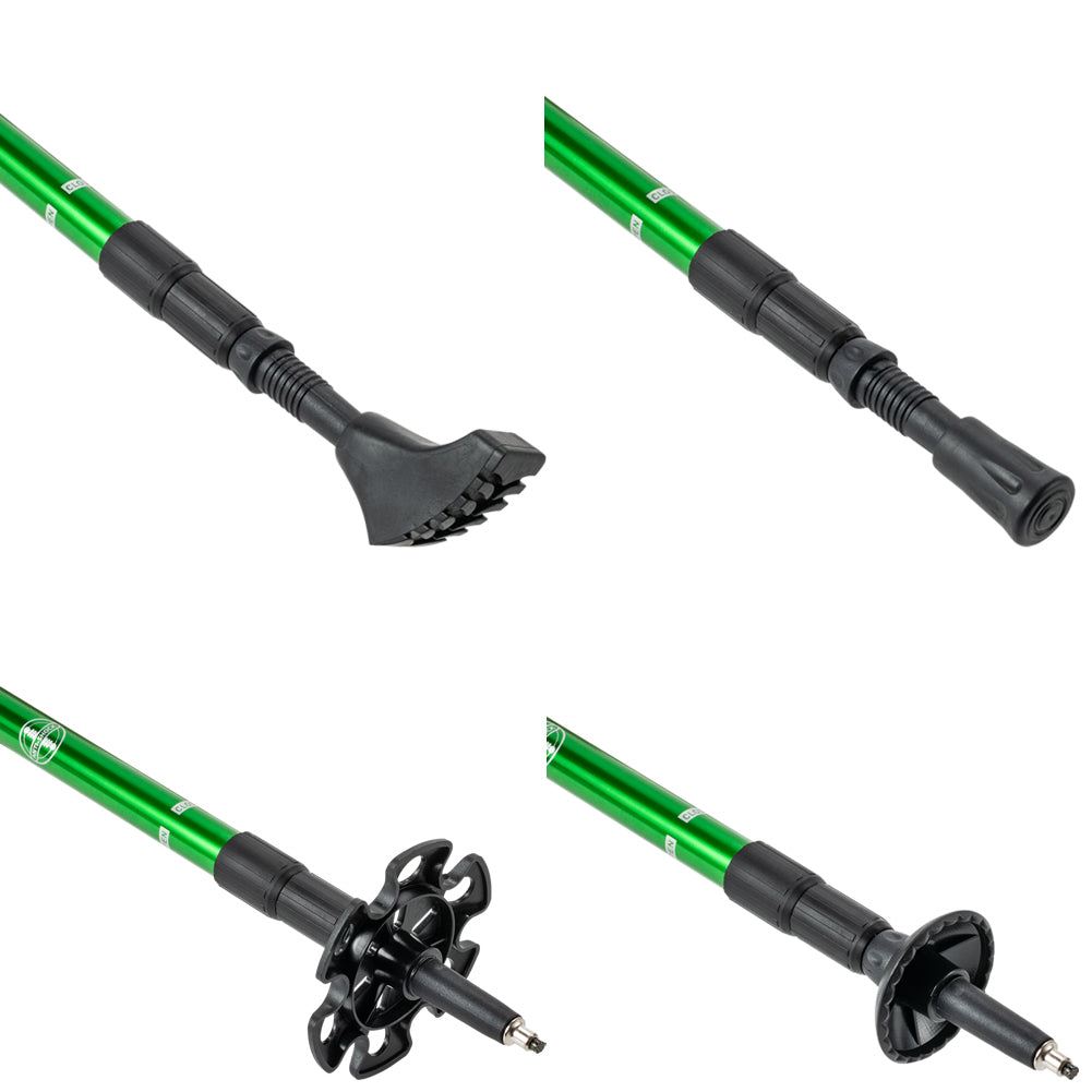 JELEX Wandelstokken met kurken handvatten groen