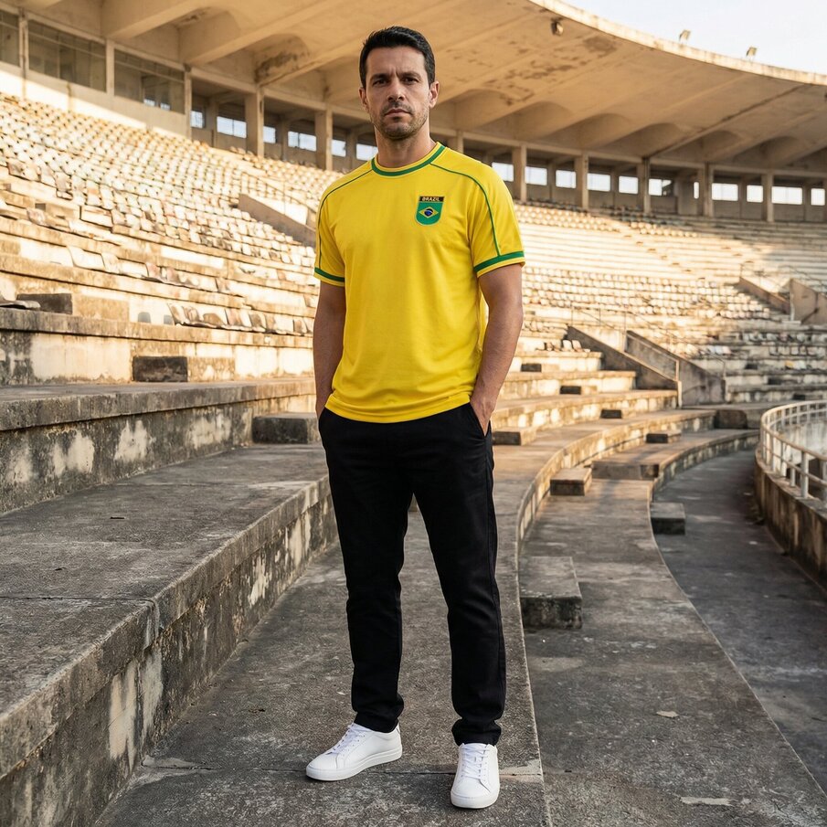 Brazilië "Retro History" JELEX Heren Shirt