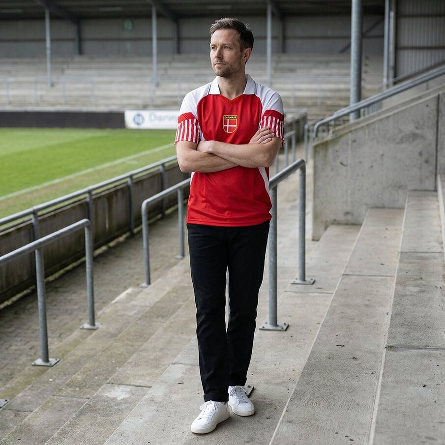 Denemarken "Retro History" JELEX heren voetbalshirt