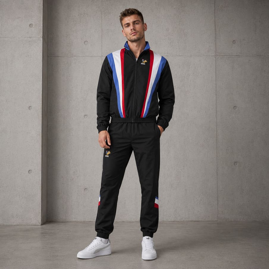 Frankrijk "Retro Tracksuit" JELEX Heren Presentatiepak