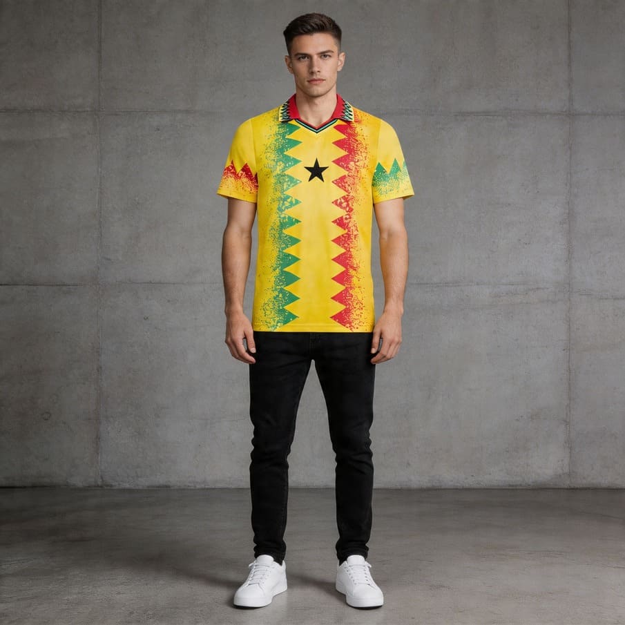 Ghana "Retro History" JELEX herenvoetbalshirt