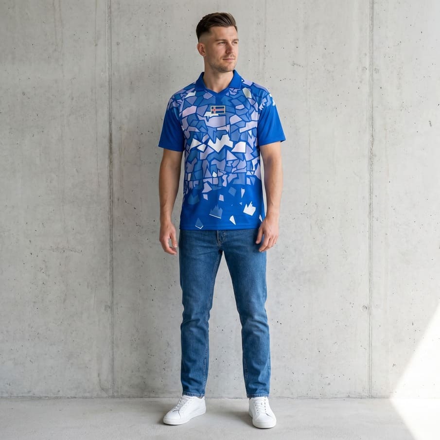 IJsland "Retro Geschiedenis" JELEX Heren Jersey