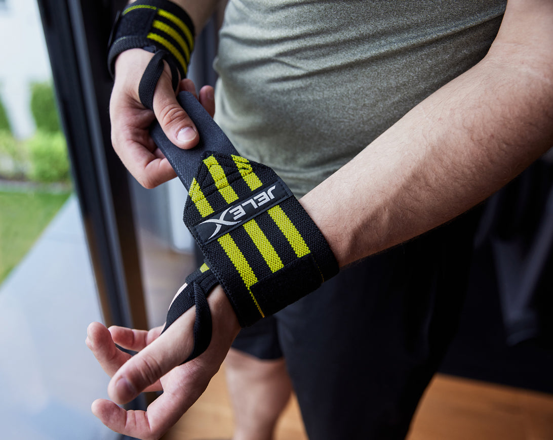 JELEX Strong Fitness polsbanden zwart-geel