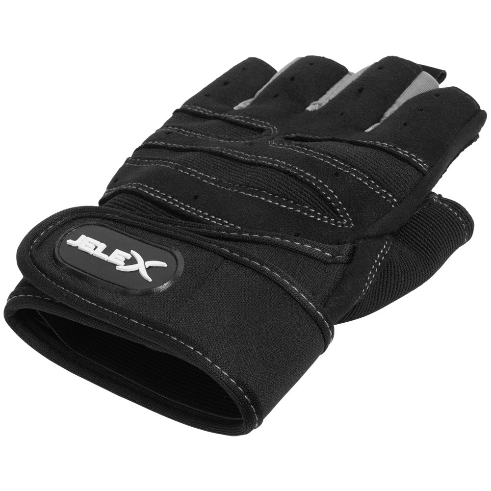 JELEX Fit Gevoerde trainingshandschoenen zwart-grijs
