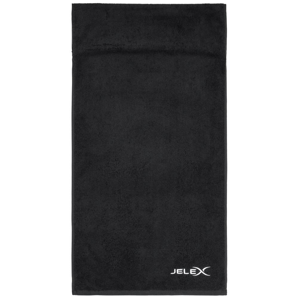 JELEX "100FIT" Fitness handdoek met zak zwart