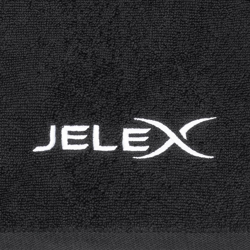 JELEX "100FIT" Fitness handdoek met zak zwart