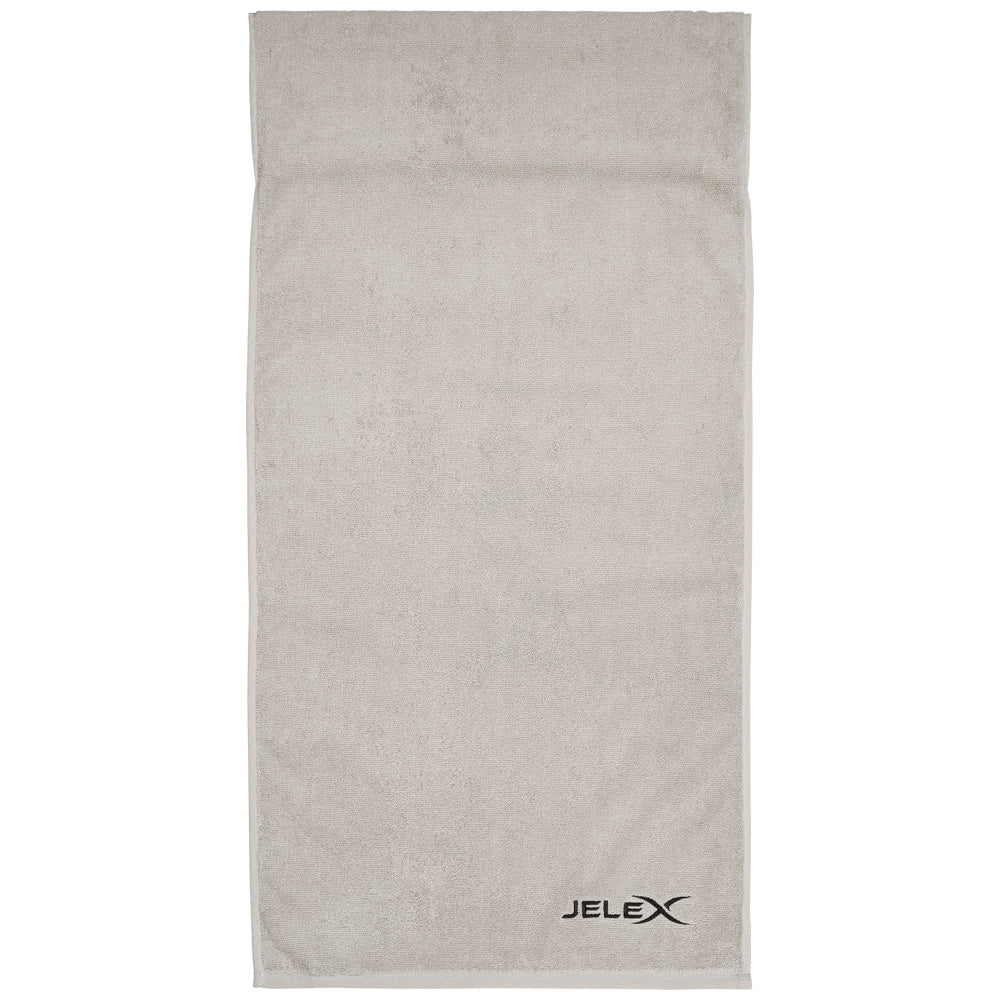 JELEX "100FIT" Fitness handdoek met zak grijs