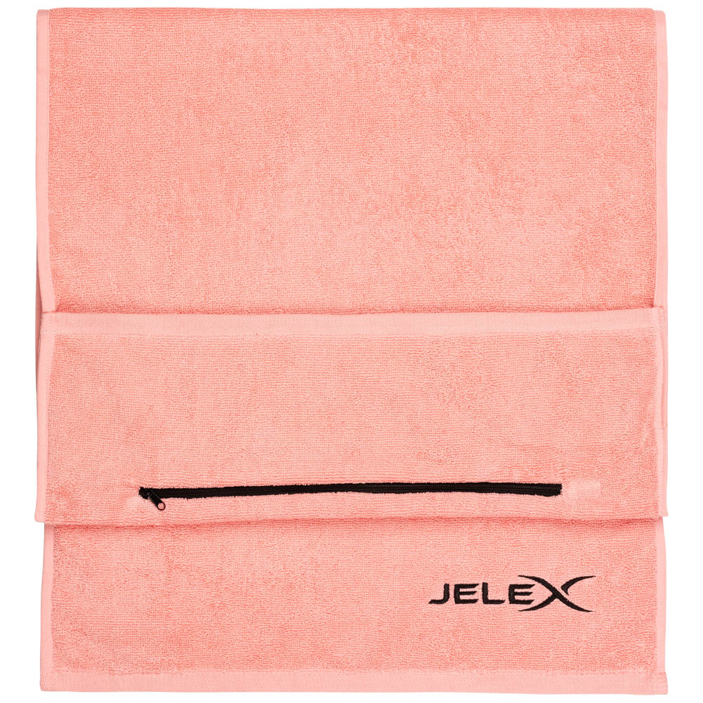 JELEX "100FIT" Fitness handdoek met zak roze