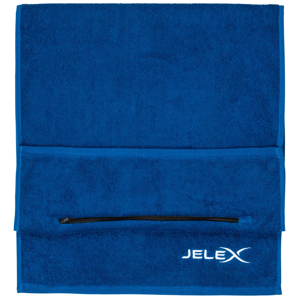 JELEX "100FIT" Fitness handdoek met zak koningsblauw