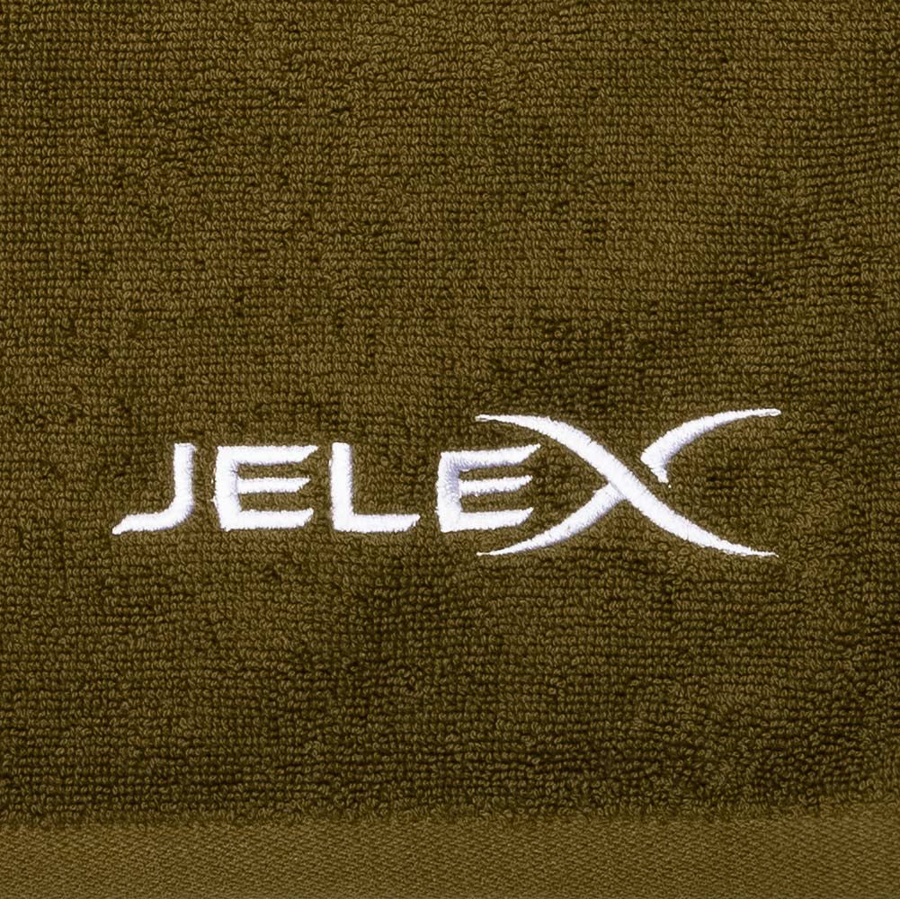 JELEX "100FIT" Fitness handdoek met zak legergroen