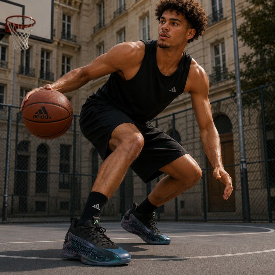 adidas x ANTHONY EDWARDS 1 Low Basketbalschoenen voor heren JQ6135